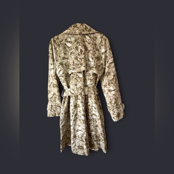 New York & Company Trench Coat Womens Long Army Colors Sz 10 M Cotton Gr… - Picture 5 of 17